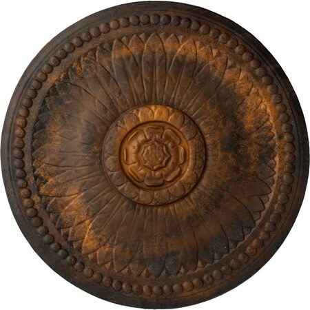 Ekena Millwork Bailey Ceiling Medallion (Fits Canopies up to 4"), Hand-Painted Rust, 18 1/8"OD x 3/4"P CM19BIRUS
